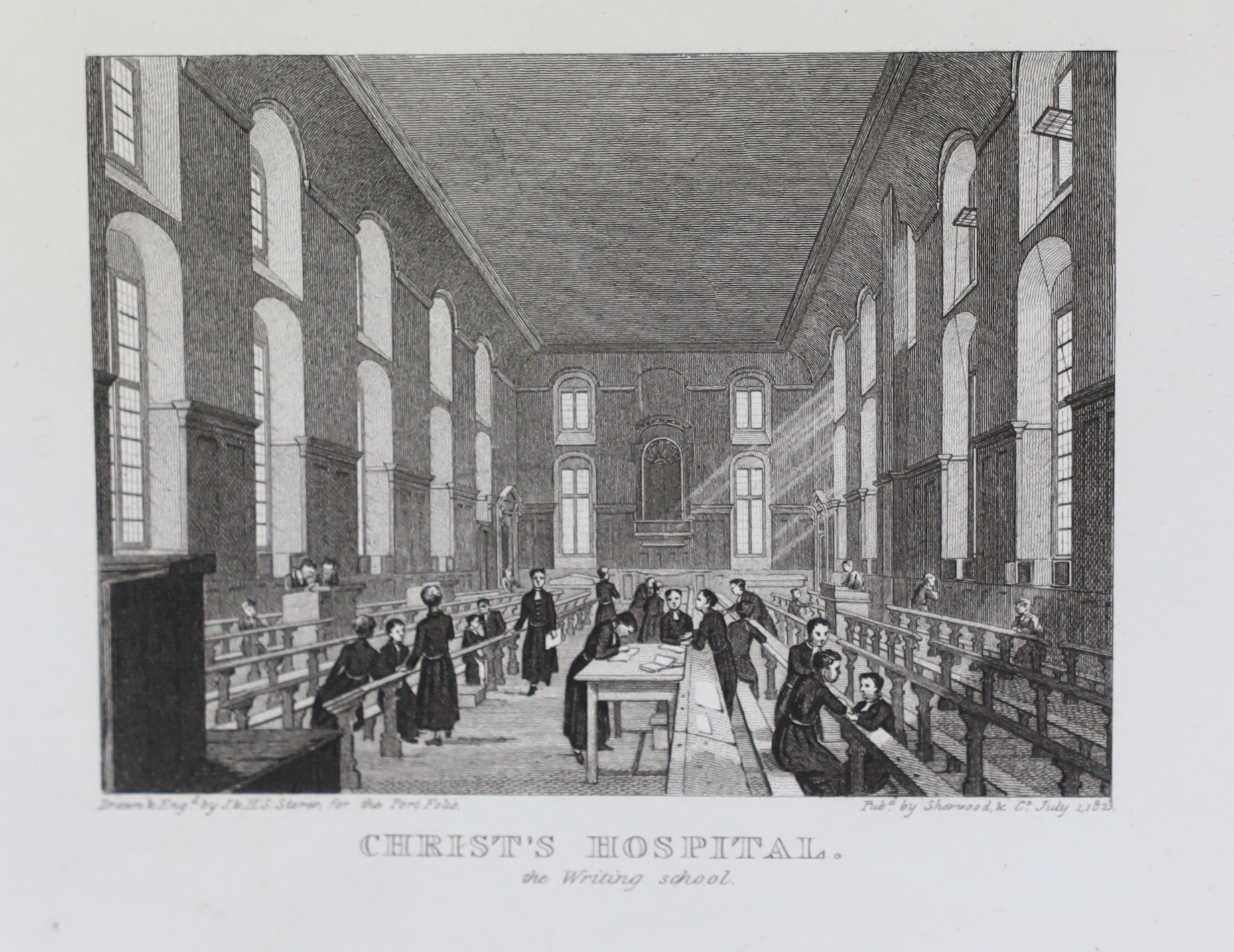 HERTS: Fifteen Engravings, being Views of the Ancient Town of Hertford...and Christ's Hospital, London... 15 captioned plates (no letterpress issued); original printed wrappers, cr.8vo. Hertford, 1830